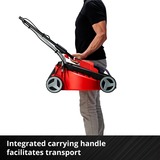 EINHELL GE-CM 18/30 Li (1x3,0Ah) Tagliaerba a spinta Batteria Nero, Rosso rosso/Nero, 0Ah), Tagliaerba a spinta, 150 m², 30 cm, 3 cm, 7 cm, Lame a cilindro