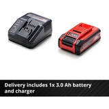 EINHELL GE-CM 18/30 Li (1x3,0Ah) Tagliaerba a spinta Batteria Nero, Rosso rosso/Nero, 0Ah), Tagliaerba a spinta, 150 m², 30 cm, 3 cm, 7 cm, Lame a cilindro