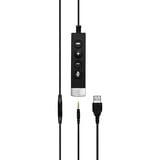 EPOS | Sennheiser IMPACT SC 665 USB Auricolare Cablato A Padiglione Musica e Chiamate USB tipo A Nero, Argento, Headset Nero, Cablato, Musica e Chiamate, 50 - 18000 Hz, 95 g, Auricolare, Nero, Argento