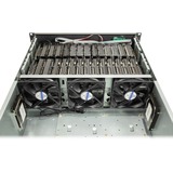 Inter-Tech 4F28 Supporto Nero, Argento Nero, Supporto, Nero, Argento, ATX, EATX, Mini-ITX, uATX, Acciaio, 4U, 15,5 cm