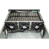 Inter-Tech 4F28 Supporto Nero, Argento, Server case Nero, Supporto, Nero, Argento, ATX, EATX, Mini-ITX, uATX, Acciaio, 4U, 15,5 cm