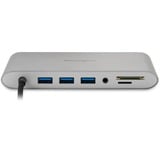 Kensington Docking station portatile senza driver doppia uscita video UH1440P USB-C 5 Gbps – DP/HDMI/VGA argento, Cablato, USB 3.2 Gen 1 (3.1 Gen 1) Type-C, 85 W, 3,5 mm, 10,1000,100 Mbit/s, Argento