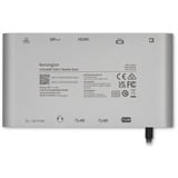 Kensington Docking station portatile senza driver doppia uscita video UH1440P USB-C 5 Gbps – DP/HDMI/VGA argento, Cablato, USB 3.2 Gen 1 (3.1 Gen 1) Type-C, 85 W, 3,5 mm, 10,1000,100 Mbit/s, Argento