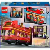 LEGO City Autobus turistico rosso a due piani, Giochi di costruzione Set da costruzione, 7 anno/i, Plastica, 384 pz, 607 g