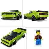 LEGO Speed Champions Sports Car Dodge Challenger SRT Hellcat, Giochi di costruzione Set da costruzione, 9 anno/i, Plastica, 390 pz, 404 g