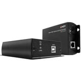 Lindy 42710 estensore KVM Trasmettitore e ricevitore, Estensione USB Nero, Trasmettitore e ricevitore, Cablato, 140 m, Cat5e, Cat6, Nero, Alluminio