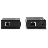 Lindy 42710 estensore KVM Trasmettitore e ricevitore, Estensione USB Nero, Trasmettitore e ricevitore, Cablato, 140 m, Cat5e, Cat6, Nero, Alluminio
