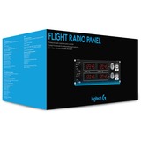 Logitech Flight Radio Panel Nero, Rosso, Argento USB 2.0 Simulazione di Volo Analogico/Digitale PC Simulazione di Volo, PC, Analogico/Digitale, Cablato, USB 2.0, Nero, Rosso, Argento