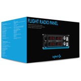 Logitech Flight Radio Panel Nero, Rosso, Argento USB 2.0 Simulazione di Volo Analogico/Digitale PC Simulazione di Volo, PC, Analogico/Digitale, Cablato, USB 2.0, Nero, Rosso, Argento