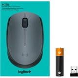 Logitech M170 Grey-K mouse Ambidestro RF Wireless Ottico 1000 DPI grigio, Ambidestro, Ottico, RF Wireless, 1000 DPI, Grigio