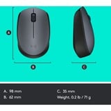 Logitech M170 Grey-K mouse Ambidestro RF Wireless Ottico 1000 DPI grigio, Ambidestro, Ottico, RF Wireless, 1000 DPI, Grigio