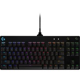 Logitech PRO Gaming Keyboard tastiera USB QWERTZ Tedesco Nero, Tastiera da gioco Nero, Full-size (100%), USB, Interruttore a chiave meccanica, QWERTZ, LED RGB, Nero