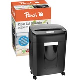Peach 510854 distruggi documenti Triturazione incrociata 65 dB Nero Nero/Argento, Triturazione incrociata, 4 x 35 mm, 16 L, 200 fogli, 65 dB, 1800 mm/min