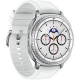Samsung Galaxy Watch8 Classic 3,3 cm (1.3") AMOLED 46 mm Digitale 438 x 438 Pixel Touch screen Argento Wi-Fi GPS (satellitare), Smartwatch bianco, 3,3 cm (1.3"), AMOLED, Touch screen, 64 GB, GPS (satellitare), 63,5 g
