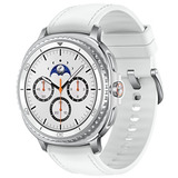 Samsung Galaxy Watch 8 Classic 3,3 cm (1.3") AMOLED 46 mm Digitale 438 x 438 Pixel Touch screen Argento Wi-Fi GPS (satellitare), Smartwatch bianco, 3,3 cm (1.3"), AMOLED, Touch screen, 64 GB, GPS (satellitare), 63,5 g