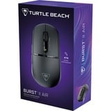 Turtle Beach Burst II Air - Mouse da gioco wireless da 2,4 GHz, ultraleggero da 47 g, sensore ottico a 26.000 DPI, batteria da 120 ore - Nero Nero, 4 GHz, ultraleggero da 47 g, sensore ottico a 26.000 DPI, batteria da 120 ore - Nero, Mano destra, Ottico, RF senza fili + Bluetooth, 26000 DPI, Nero