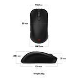 Zowie S2-DW mouse Gaming Mano destra RF Wireless 3200 DPI, Mouse da gioco Nero, Mano destra, RF Wireless, 3200 DPI, Nero