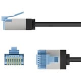 goobay Cavo patch ultraflessibile Cat.6a slim, U/FTP Nero