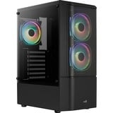 Aerocool Quantum Mesh-G-BK-v3, Chassis Tower Nero/grigio, Midi Tower, PC, Nero, ATX, micro ATX, Mini-ITX, Acrilonitrile butadiene stirene (ABS), SPCC, Acciaio, Gaming