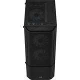Aerocool Quantum Mesh-G-BK-v3, Chassis Tower Nero/grigio, Midi Tower, PC, Nero, ATX, micro ATX, Mini-ITX, Acrilonitrile butadiene stirene (ABS), SPCC, Acciaio, Gaming