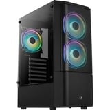 Aerocool Quantum Mesh-G-BK-v3, Chassis Tower Nero/grigio, Midi Tower, PC, Nero, ATX, micro ATX, Mini-ITX, Acrilonitrile butadiene stirene (ABS), SPCC, Acciaio, Gaming