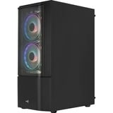Aerocool Quantum Mesh-G-BK-v3, Chassis Tower Nero/grigio, Midi Tower, PC, Nero, ATX, micro ATX, Mini-ITX, Acrilonitrile butadiene stirene (ABS), SPCC, Acciaio, Gaming