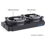 Alphacool Copertura e smorzamento 120mm (7mm spesso), Telaio di montaggio Nero