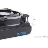 Alphacool Copertura e smorzamento 120mm (7mm spesso), Telaio di montaggio Nero