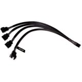 Alphacool Splitter a Y cavo 4 pin a 4x 4 pin PWM, 30 cm, Cavo a Y Nero