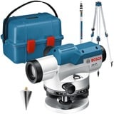 Bosch Set GOL 26 D + BT 160 + GR 500 Professional Livella lineare 100 m, Leveler blu, 100 m, 1,6 mm/m, 360°, Orizzontale, Livella lineare, Nero, Blu, Argento