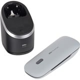 Braun Series 9 Pro+ 9575cc Wet & Dry Rasoio Trimmer Metallico argento/Nero, Rasoio, Metallico, Batteria, Ioni di Litio, 90 min, Scatola