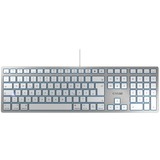 CHERRY JK-1620DE-1, Tastiera argento/Bianco