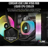 Corsair iCUE LINK H150i RGB Ricondizionato, Raffreddamento ad acqua Nero