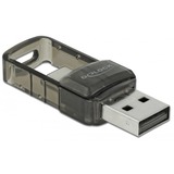DeLOCK USB 2.0 Bluetooth 4.0 Adapter 2 in 1 USB Type-C™ or Type-A 3 Mbit/s, Adattatore Bluetooth Wireless, USB, Bluetooth, 3 Mbit/s, Trasparente
