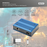 Digitus Convertitore di media industriale 10/100/1000 Base-TX a 1000 Base-FX, Media Converter 