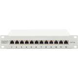 Digitus Pannello patch 10" DN-91612S-EA-G, 12 porte, Cat.6a, Patch Panel grigio