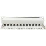 Digitus Pannello patch 10" DN-91612S-EA-G, 12 porte, Cat.6a, Patch Panel grigio