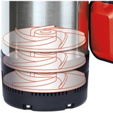 EINHELL GC-DW 900 N pompa sommergibile 7 m rosso/Argento, Rosso, Acciaio inossidabile, 7 m, 32 m, 230 V, 50 Hz