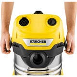 Kärcher WD 4 SV-20, Aspira bagnato / asciutto giallo/in acciaio inox