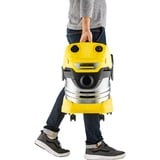 Kärcher WD 4 SV-20, Aspira bagnato / asciutto giallo/in acciaio inox