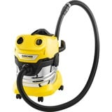 Kärcher WD 4 SV-20, Aspira bagnato / asciutto giallo/in acciaio inox