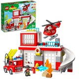 LEGO DUPLO Caserma dei Pompieri ed elicottero Set da costruzione, 2 anno/i, Plastica, 117 pz, 2,06 kg