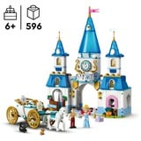 LEGO Disney Princess Castello e carrozza di Cenerentola, Giochi di costruzione Set da costruzione, 6 anno/i, Plastica, 596 pz, 1,12 kg