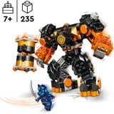 LEGO NINJAGO 71806 Mech Elemento di Terra di Cole, Giochi per Bambini da 7+, Action Figure Personalizzabile con 2 Minifigure, Giochi di costruzione Giochi per Bambini da 7+, Action Figure Personalizzabile con 2 Minifigure, Set da costruzione, 7 anno/i, Plastica, 235 pz, 361 g