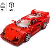 LEGO Speed Champions Supercar Ferrari F40, Giochi di costruzione Set da costruzione, 9 anno/i, Plastica, 318 pz, 340 g