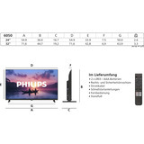 Philips 24PHS6050/12, Televisore LED Nero