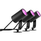 Philips Hue Faretto per esterni Lily, Luce LED Nero, Philips Hue White and Color ambiance Faretto per esterni Lily, Luce a sospensione intelligente, ZigBee, Nero, LED, Alluminio, Lampadina/e non sostituibile/i