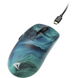 Sharkoon SKILLER SGM25W Ocean, Mouse da gioco turchese/Blu