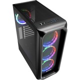 Sharkoon TK5M RGB ATX Desktop Nero Nero, Desktop, PC, Nero, ATX, micro ATX, Mini-ITX, Metallo, Plastica, Vetro temperato, Multi