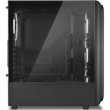 Sharkoon TK5M RGB ATX Desktop Nero, Chassis Tower Nero, Desktop, PC, Nero, ATX, micro ATX, Mini-ITX, Metallo, Plastica, Vetro temperato, Multi